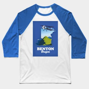 Benton Oregon Travel Map Baseball T-Shirt